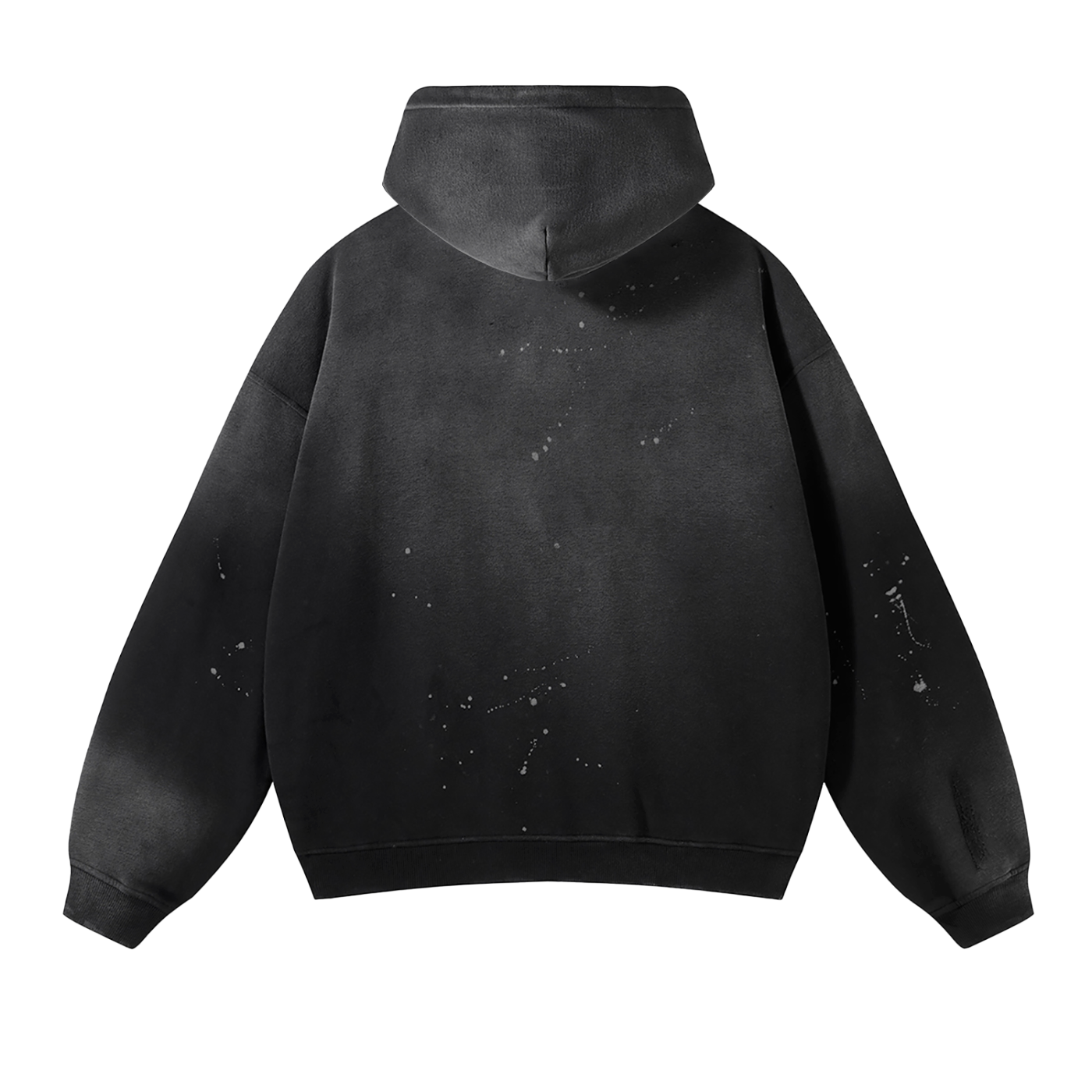 360 GSM Blank Tattered Hoodie | Black