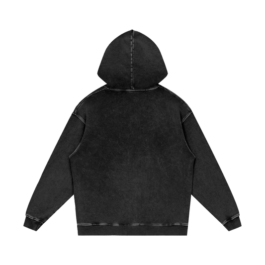 420 GSM Acid Wash Hoodie v2 | Black