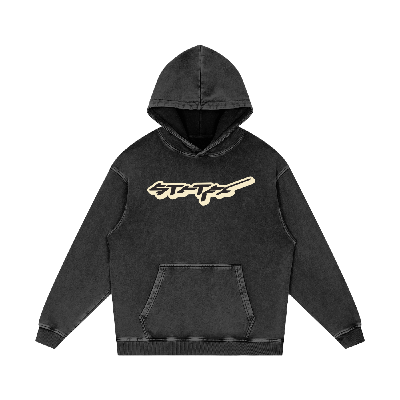 420 GSM Acid Wash Hoodie v2 | Black